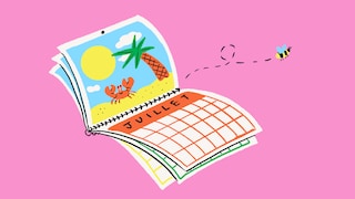 Une illustration d'un calendrier ouvert au mois de juillet
