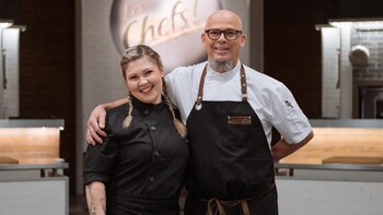 Audrey Sévigny et Moreno Tomei dans la cuisine des Chefs!.