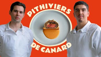 Francis Blais et Camilo Lapointe Nascimento et le pithiviers de canard du Menu Extra.