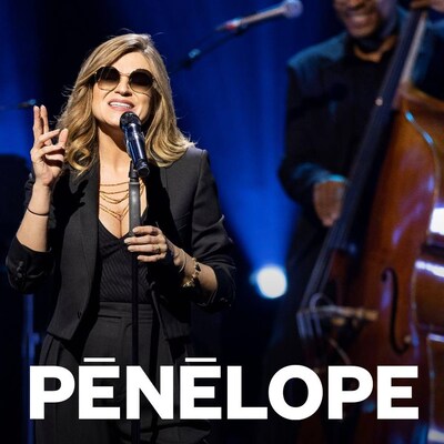La chanteuse Melody Gardot en concert et le logo de l'émission Pénélope.