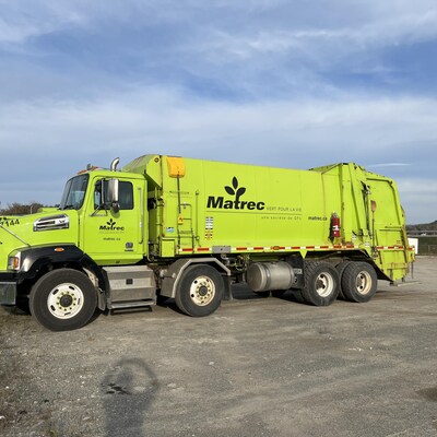 Un camion de l'entreprise Matrec.