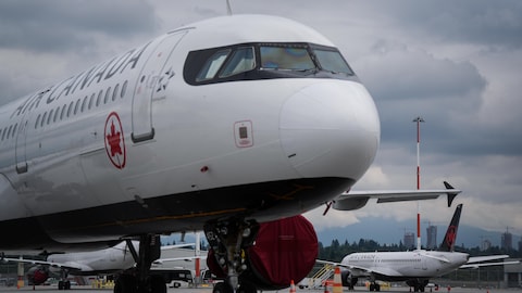 A plane on the runway.