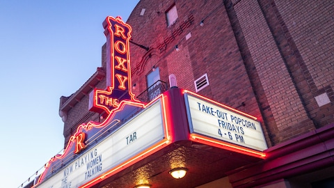 Le cinéma Roxy Theatre de Saskatoon, en Saskatchewan, le 23 mars 2023.