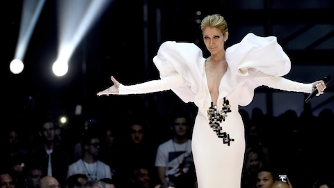 Celine Dion is seen performing at the Billboard Music Awards in Las Vegas in May 2017. The singer announced on Thursday that she has stiff-person syndrome.