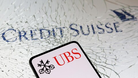 Credit Suisse and UBS bank logos.