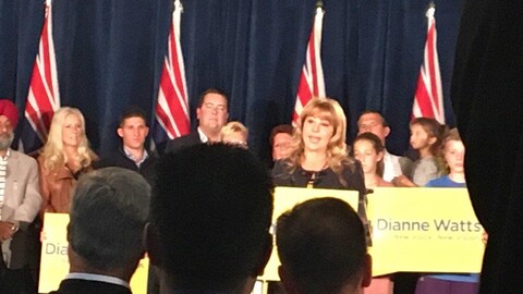 Dianne Watts a annoncé dimanche sa candidature pour succéder à Christy Clark comme chef du Parti libéral de la Colombie-Britannique. Dianne Watts a annoncé dimanche sa candidature pour succéder à Christy Clark comme chef du Parti libéral de la Colombie-Britannique.