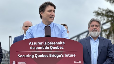 Justin Trudeau de passage à Québec.