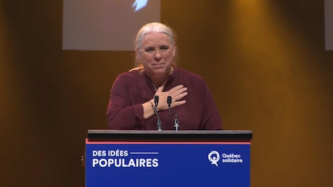 La co-porte-parole de Québec solidaire Manon Massé