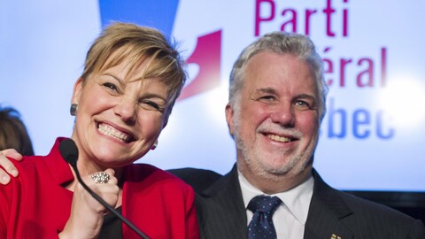 Isabelle Melançon avec Philippe Couillard Isabelle Melançon avec Philippe Couillard
