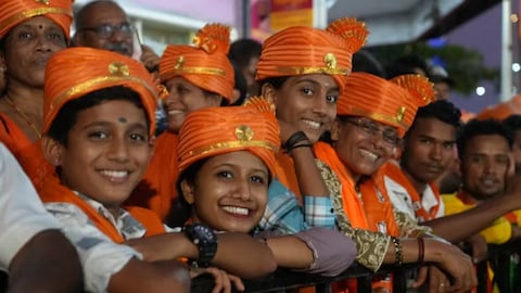 Supporters gather at a rally for Prime Minister Narendra Modi in Mangaluru in India’s southern Karnataka state on Sunday. 