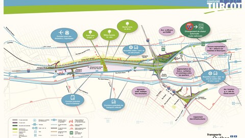 La dalle est bien visible sur ce plan du Ministère des Transports du Québec dévoilé en 2010. La dalle est bien visible sur ce plan du Ministère des Transports du Québec dévoilé en 2010.