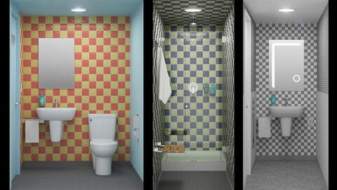 Les différents types de sanitaires de l'hôtel Pangea Pod Les différents types de sanitaires de l'hôtel Pangea Pod