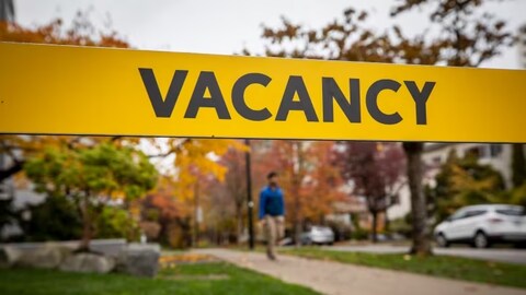 A sign advertises apartments for rent in Vancouver. Much as it did across the country, the vacancy rate declined in Vancouver, while average rents went up sharply last year. (Ben Nelms/CBC)