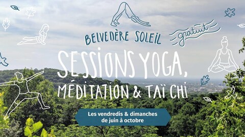 Affiche des Sessions yoga, méditation et tai-chi Affiche des Sessions yoga, méditation et tai-chi