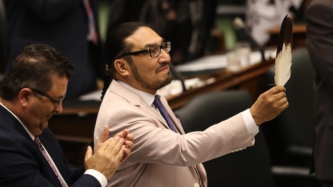 Sol Mamakwa à l'Assemblée législative de l'Ontario à Toronto, le 28 mai 2024.