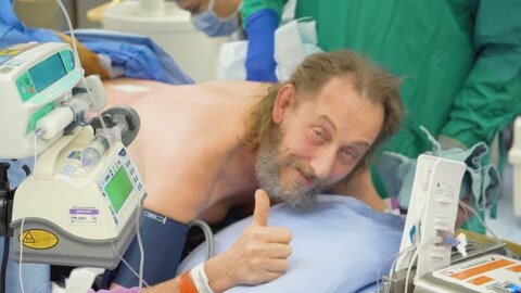 Todd Bene is believed to be the first patient in Canadian history to have spinal surgery while awake. (AHS)
