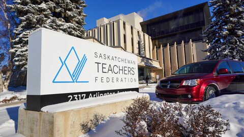 Les locaux de la Fédération des enseignants de la Saskatchewan (STF) à Saskatoon. Le 17 janvier 2024.