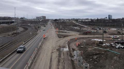Les travaux sur les échangeurs à la tête du pont de Québec sont etamés.