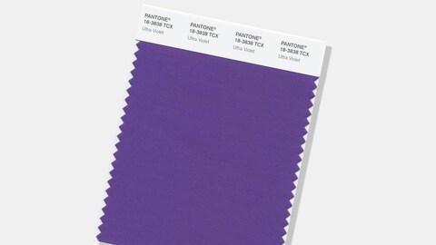 Couleur ultraviolet tirée du nuancier de Pantone.