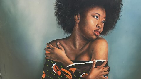 Un tableau de femme noire. 