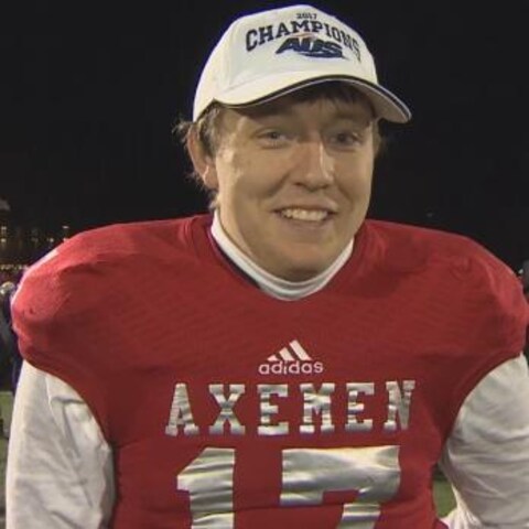 Cody Cluett, quart arrière de l'Université Acadia. Cody Cluett, quart arrière de l'Université Acadia.