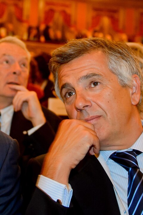 Juan Antonio Samaranch fils, avec en arrière-plan Richard Pound Juan Antonio Samaranch fils, avec en arrière-plan Richard Pound