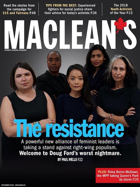 Cinq femmes de diverses origines culturelles sur la une d'un magazine. Cinq femmes de diverses origines culturelles sur la une d'un magazine.