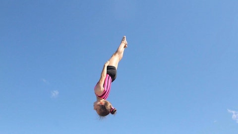 Gaëlle St-Pierre-Lepitre, 9 ans, athlète de trampoline