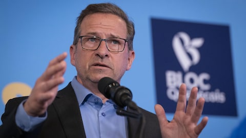 Yves-François Blanchet lors d'une conférence de presse au lendemain des élections, le 29 avril 2025.