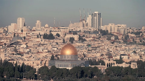 Une image aérienne de Jérusalem.