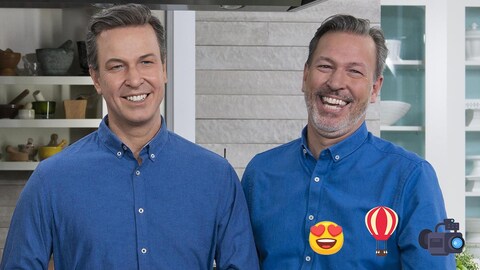 deux homme identiques dont un faux en cire.