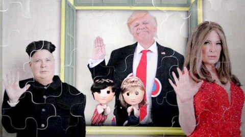 Ils personnifient Donald Trump, Mélania et Kim Jong-un