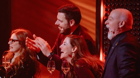 France Beaudoin et Guy Jodoin sur scène.