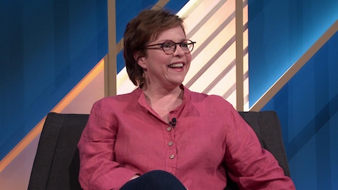 Maude Guérin sur le plateau de Question de jugement.