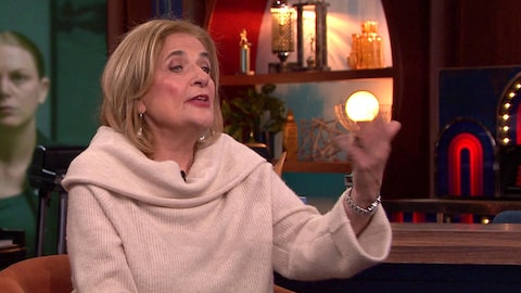 Nathalie Petrowski parle avec Sébastien Diaz sur le plateau de l'émission On va se le dire.