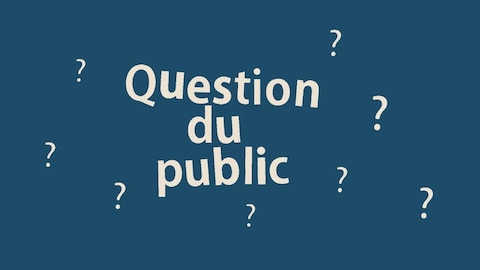 Radio-Canada Une illustration avec des points d'interrogation sur laquelle on peut lire question du public.