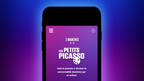 Une capture d'écran du jeu Les Petits Picasso de l'application mobile Silence, on joue!