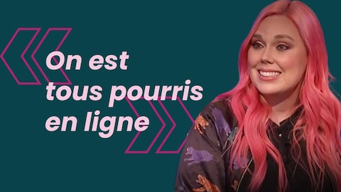 La citation on est tous pourris en ligne accompagne Stéphanie Harvey.