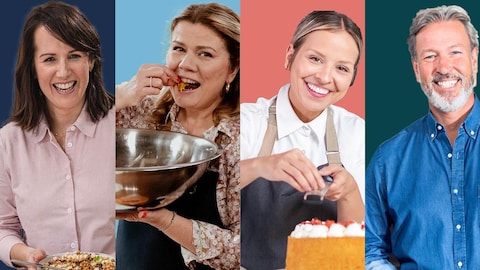 Des personnalités d'ICI Télé qui animent des émissions culinaires.