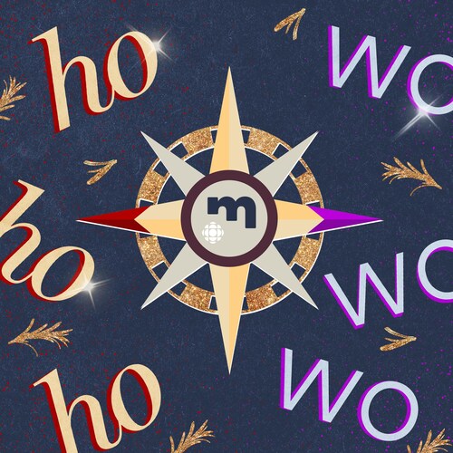 Une boussole avec d'un côté ho ho ho et de l'autre wo wo wo.