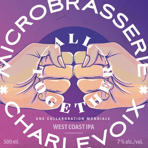 L'étiquette de la Westcoast IPA de la Microbrasserie Charlevoix.