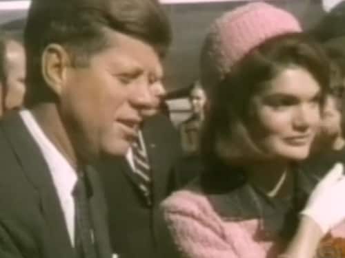Visages de John F. Kennedy et de Jackie Kennedy. 