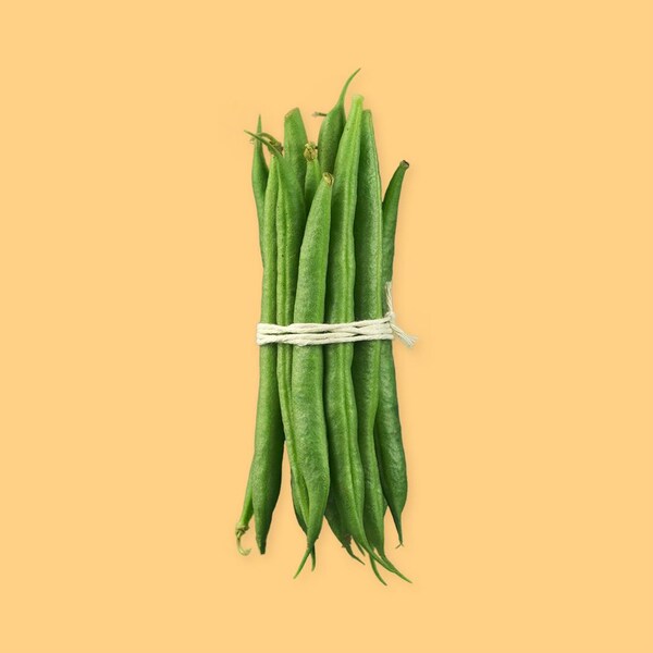 Une botte d'haricots verts.