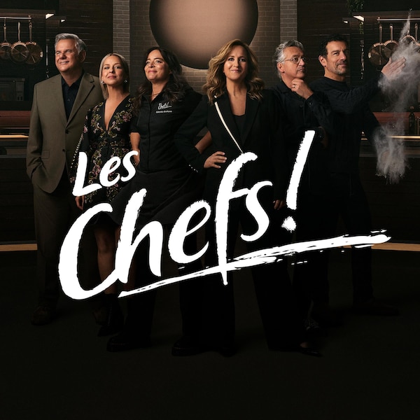 Visuel promotionnel de l'émission Les chefs! animée par Élyse Marquis.