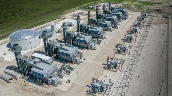 Une centrale électrique au gaz naturel.