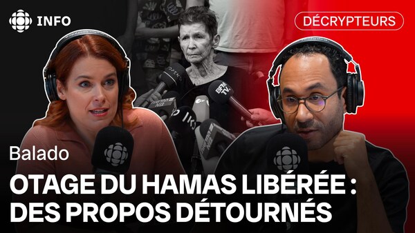 Alexis De Lancer et Marie-Pier Élie discutent de la désinformation qui a suivi suite aux propos déformés d'une otage libérée par le Hamas