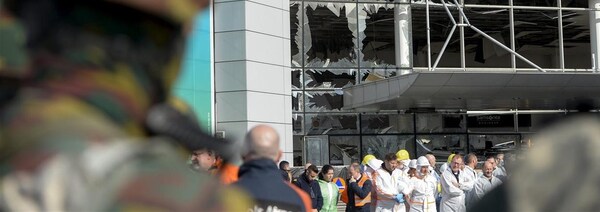 L'aéroport de Bruxelles après les attentats du 22 mars 2016