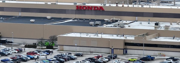 L'extérieur de l'usine d'Honda à Alliston, le 22 février 2024.
