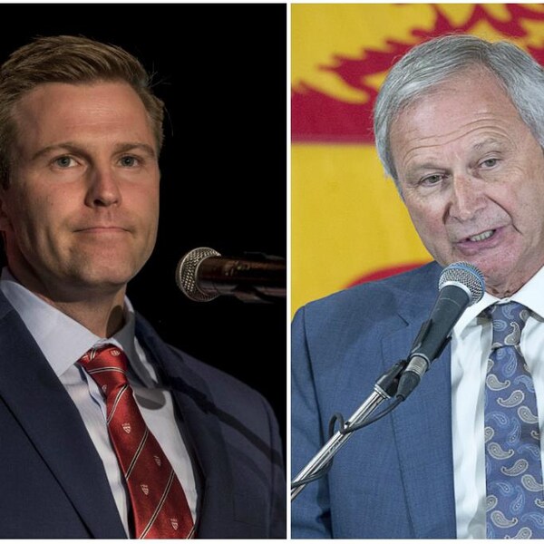 Les deux chefs font une déclaration devant leurs partisans en réaction à l'élection au Nouveau-Brunswick.
