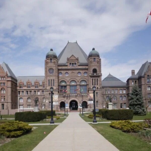 Le bâtiment de la législature à Queen's Park, à Toronto, en Ontario.